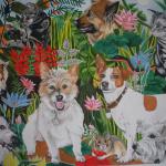 A Garden of Dogs and Cats 11" x 14"